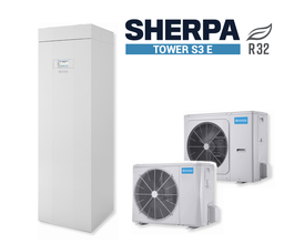 [OSSS3-TS6-1PH] Olimpia Splendid Sherpa s3 Tower Split 6 kw Heatpump + Integrated 200L DHW tank 