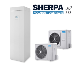 [OSSAT-S3S6-1PH] Olimpia Splendid Sherpa Aquadue Tower s3 Split 6 kw Heatpump + Integrated 150L DHW tank 